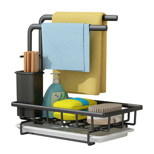 Dispenser di Sapone Liquido in <span class=keywords><strong>Metallo</strong></span> e Portaspugna con Vassoio di Drenaggio Rimovibile per Bagno, Vendita Calda di Fabbrica - Product Image 6