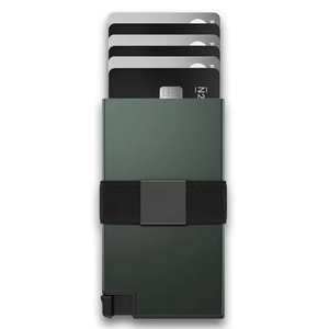 Металлический кошелек с лазерной гравировкой, держатель для кредитных карт, тонкий кошелек, RFID блокирующий кошелек - Product Image 1