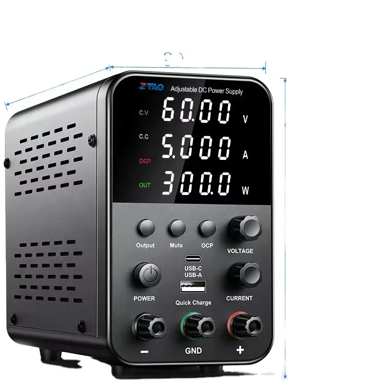 SE305 60V 5A China Factory High Stability LCD 4 Digital Variable Adjustable Electroplating power supply with led light for lab.