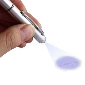 Magic Custom Invisible Ink Uv <b>Pen</b> with a Light Two-in-one Fluorescent Banknote Verification <b>Pen</b> - Product Image 2