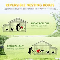 Las mejores almohadillas para nidos de gallinas para puesta de huevos en el patio trasero, caja deslizable para gallinas ponedoras