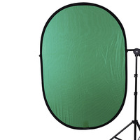 Réflecteur de photo en toile pliable portable 5-en-1 motif rond avec fonction de lumière pour fond de photographie de studio
