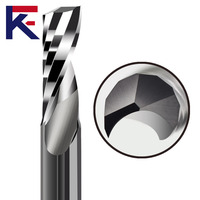 Fraise à queue en carbure monobloc grande taille KF, à une seule dent, spirale, pour routeur CNC, pour le travail du bois et du plastique