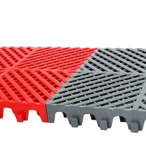 Factory Non Slip Interlocking Pvc Garage Floor Tiles Garage Floor Mat For Car Wash Detailing Shop