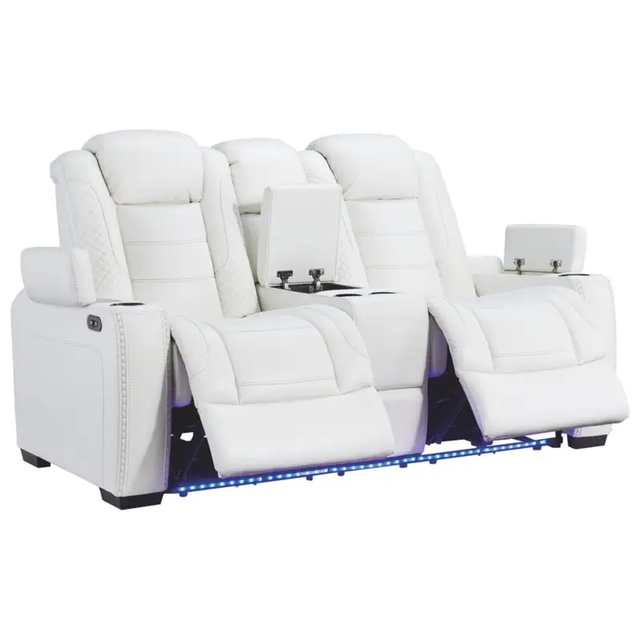 2023 Genuine Leather White Modern Luxury Design Electric Recliner Sofa Set Home Theater Furniture Living Room