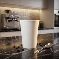 Gobelets à café jetables à paroi simple, personnalisables, en papier épais de qualité alimentaire pour les boutiques de thé au lait à emporter