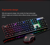 Motospeed CK888 RGB PC clavier souris Gamer Combo jeu clavier et souris Kit ensemble avec souris