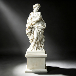 Statue de la déesse de la récolte Démétre en marbre blanc sculpté à la main, décoration de jardin de villa extérieure, sculpture en pierre paysagère à vendre – Offre Spéciale - Product Image 1
