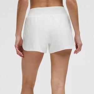 Pantalones Cortos Deportivos de Cintura Alta para Mujer, Tallas Grandes, de Secado Rápido, Cómodos para la Piel, Color Sólido, Cierre Elástico en la Cintura - Product Image 3