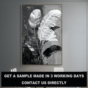 Œuvre d'art personnalisée pour applications hôtelières, <span class=keywords><strong>peinture</strong></span> à l'huile à texture abstraite, <span class=keywords><strong>peinture</strong></span> à la main sur toile, art mural floral, <span class=keywords><strong>peinture</strong></span> moderne - Product Image 2