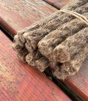 Kit de Corde à Allumer en Jute, Chanvre Naturel, Infusé de Cire, pour Allumer des Feux en Plein Air, Démarreurs de Feu pour le Camping