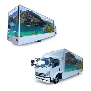 大型高清数字广告牌标志移动卡车户外P4.8移动广告发光二极管屏幕/车辆/货车/拖车/安装卡车