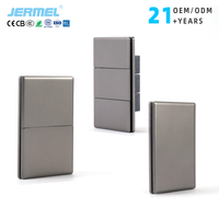 Saklar Lampu Terlaris USA Panel Dekoratif Rumah 1/2/3 Gang 1/2/3 Jalur Saklar Dinding Daya Tahan Lama Tahan Air