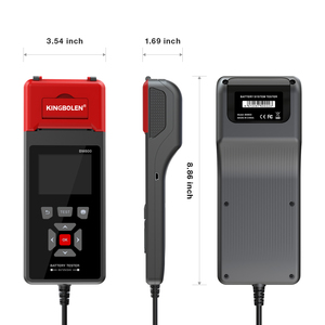 Kingbolen BM800 6-24V Probador de Baterías Universal para Coche y Motocicleta, Analizador de Voltaje y Cargador con USB y Android, Color Rojo - Product Image 3