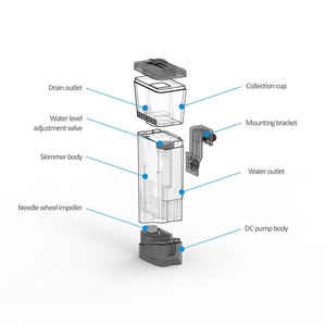 Fabricant d'origine Mini écumeur de protéines 24V écologique 1L 2W Ecumeur d'eau salée de corail d'aquarium marin nano - Product Image 4