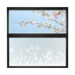 Retro Window Stickers Grass Shaped PVC Matte Lamination Self Adhesive Privacy Film For Bathrooms - Product Image 5