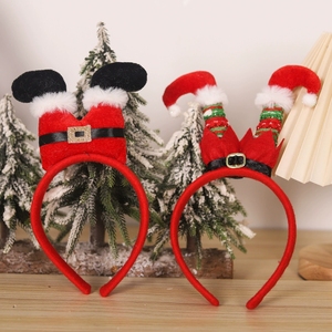 Nueva Diadema Navideña con Divertido Diseño de Pies de Duende, Sombrero y Accesorio para el Cabello para Fiestas Navideñas, Artículos para Fiestas de Navidad para Adultos - Product Image 3