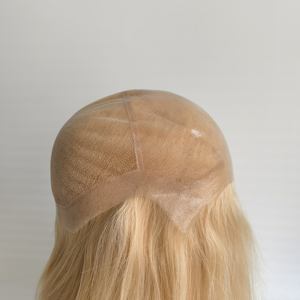 Avant traduire mince PU peau base cheveux élégants péruviens vrais cheveux humains vierges perruque pleine casquette - Product Image 1