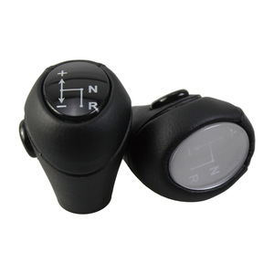 Pommeau de levier de vitesse automatique en cuir pour voitures Smart Benz, noir et argent, design ergonomique - Product Image 2