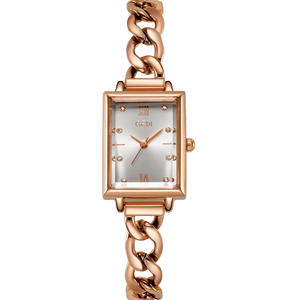 Reloj elegante para mujer con esfera cuadrada pequeña, pulsera de aleación creativa y de nicho, reloj de cuarzo impermeable. - Product Image 4