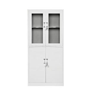 Gabinete <span class=keywords><strong>de</strong></span> Almacenamiento Metálico Moderno con 2 Puertas con Cerradura, Estantes Ajustables, Ahorro <span class=keywords><strong>de</strong></span> Espacio, para Despensa, Garaje u <span class=keywords><strong>Oficina</strong></span> - Product Image 3