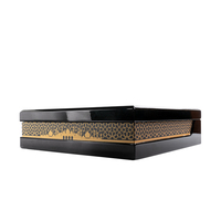 Boîte en bois laquée piano SAWTRU pour coffret cadeau du Ramadan, coffret cadeau de l'Aïd, emballage de luxe pour dattes, chocolats et noix, boîte en bois
