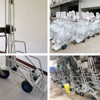 Chariot de transport électrique automatique pour bétail, capacité de 800 lb, chariot à porcs avec pneus en caoutchouc silencieux et barres de sécurité