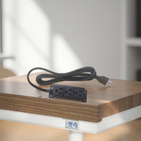 Multiprise encastrable pour meuble, 3 prises 10A, pour bureau ou canapé, extension de puissance pratique