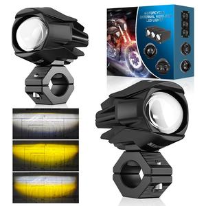 2024 luces LED de trabajo de alta calidad para motocicleta SUV 12V blanco amarillo antiniebla vainas proyector luces 6000K Temperatura de Color - Product Image 1