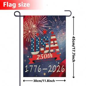 Drapeau de jardin en tissu à bas prix, vente en gros, impression numérique personnalisée, 12x18, double face, polyester anti-plis - Product Image 2