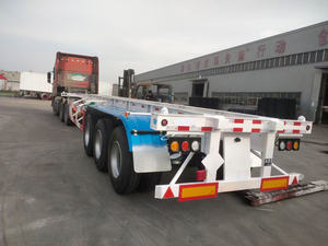 Remorque de conteneur squelette en acier robuste à 3 essieux de 40 pieds, châssis de remorque squelettique de 40 pieds, semi-remorque, conteneurs de transport - Product Image 3