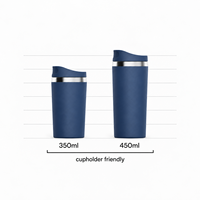 Mug de voyage en acier inoxydable de 450 ml, gobelet isotherme sous vide, anti-fuite, couvercle à ouverture facile, OEM ODM personnalisé