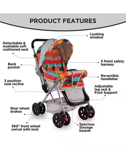 2024 Châu Âu Sang Trọng Trọng Lượng Nhẹ Xe Đẩy Em Bé Xe Đẩy Xe Đẩy Đức Có Thể Gập Lại Bé Xe Đẩy Puschair - Product Image 6