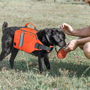 Dog Pet <b>Backpack</b> Orange Color Polyester Waterproof <b>Large</b> And Small Size For Travel And Outdoor Use - Product Image 4