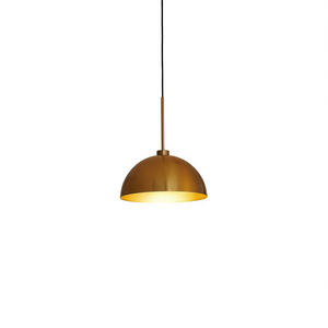 Luminaire suspendu en cuivre de style industriel moderne, 41 pouces, réglable, forme de bol, finition dorée, pour l'éclairage de la salle à manger - Product Image 1
