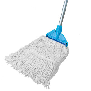 Cotton Mop Rectangular Head Metal Pole Pure Cotton Cloth Detachable Design For Home Kitchen Restaurant <b>Cleaning</b> - Product Image 2