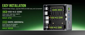 Nuevo Mini PC para Juegos GMKtec Oculink M7 AMD <span class=keywords><strong>Ryzen</strong></span> <span class=keywords><strong>7</strong></span> <span class=keywords><strong>PRO</strong></span> 6850H con SSD, 2xUSB4, 2xDDR5, 2x2.5G LAN, WiFi6, Windows 11 - Product Image 4
