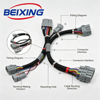 A00026 Beixing – Kit de câblage radio auto haute qualité avec connecteur d'alimentation et adaptateur de prise pour navigation GPS Android