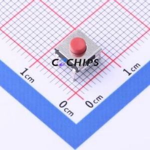 TS-KG057-BB34F Tactile Switch Through hole Component (THT) Switch Single Pole Single Throw Round Button 2.5N Through Hole - Product Image 1