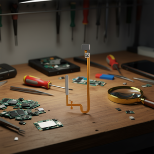 Lector de Huellas Dactilares Flex Plateado para Realme C55, Pieza de Reparación Electrónica - Product Image 3