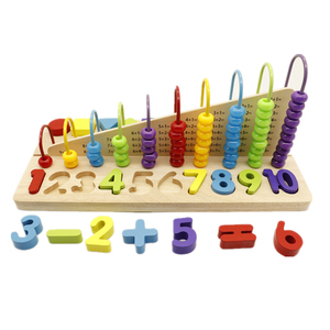 Jouet éducatif intelligent <span class=keywords><strong>Boulier</strong></span> <span class=keywords><strong>en</strong></span> <span class=keywords><strong>bois</strong></span> perles Montessori <span class=keywords><strong>pour</strong></span> bébé <span class=keywords><strong>pour</strong></span> enfants unisexes âgés de 2 à 4 ans 5 à 7 ans Math comptage amusant! - Product Image 1