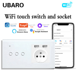 Interruptor Inteligente con Enchufe, Panel de Vidrio Templado, Control por Voz Wi-Fi para Automatización del Hogar - Product Image 2