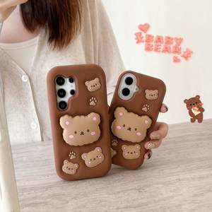 Custodia Protettiva Antiurto 3D in Silicone a Forma di Orsetto Carino con Supporto per Redmi Note 14 Note <span class=keywords><strong>13</strong></span> - Product Image 5