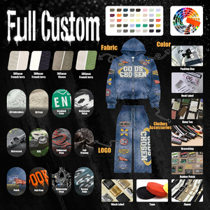 Mens Hoodies <strong>Tracksuit</strong> Custom logo 100% Cotton Black Distressed Oversized Acid Wash Print 500gsm Rhinestone Hoodie for Man - Product Image 5