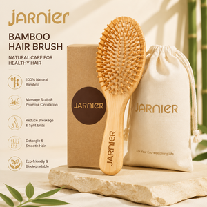 Set de Cepillos de Pelo de Madera de Bambú Cepillo de Paleta de Madera de Bambú <span class=keywords><strong>para</strong></span> Desenredar, Alisar y Secar con Secador - Product Image 2