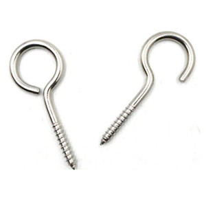 Acero inoxidable antioxidante resistente plata autorroscante oveja madera ojal <span class=keywords><strong>ojo</strong></span> ganchos colgantes tornillos perno <span class=keywords><strong>OJO</strong></span> PARA MADERA - Product Image 2
