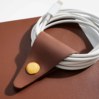 Ensemble de pochettes pour ordinateur portable en cuir PU de marque privée, pochette pour adaptateur secteur, tapis de souris, fournisseur