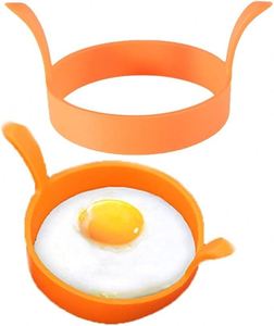 Moule à œufs ronds en silicone à double poignée pour des œufs frits parfaits - Product Image 4