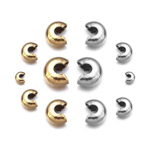 Fermoir demi-lune ouvert en acier inoxydable pour la fabrication de bracelets, plaqué or et argent, accessoires de bijouterie - Product Image 1
