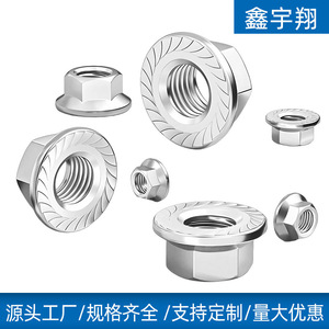 Tuercas de Brida Xinyuxiang M8 M10 M12 M16 de Acero al Carbono Grado 4.8, Hexagonales con Bloqueo para Fijación General - Product Image 2